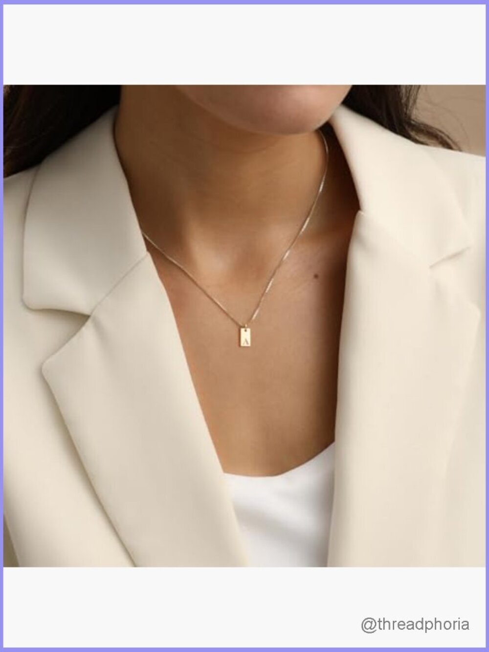 14K Gold Plated Letter Initial Necklace Dainty Pendant - Picture 2 of 7